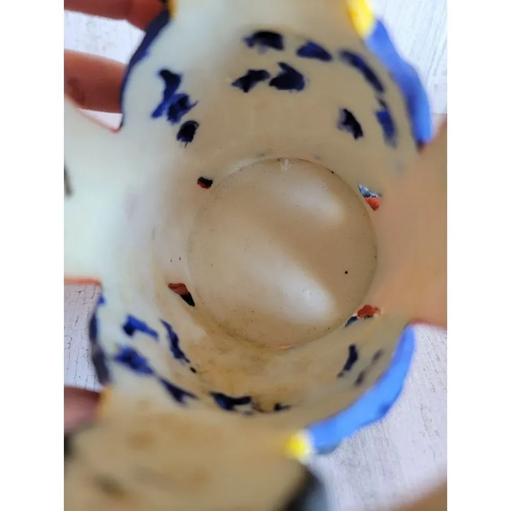 Unique ceramic rustic hat tea light holder Lantern spider pumpkin Halloween home - Picture 11 of 11